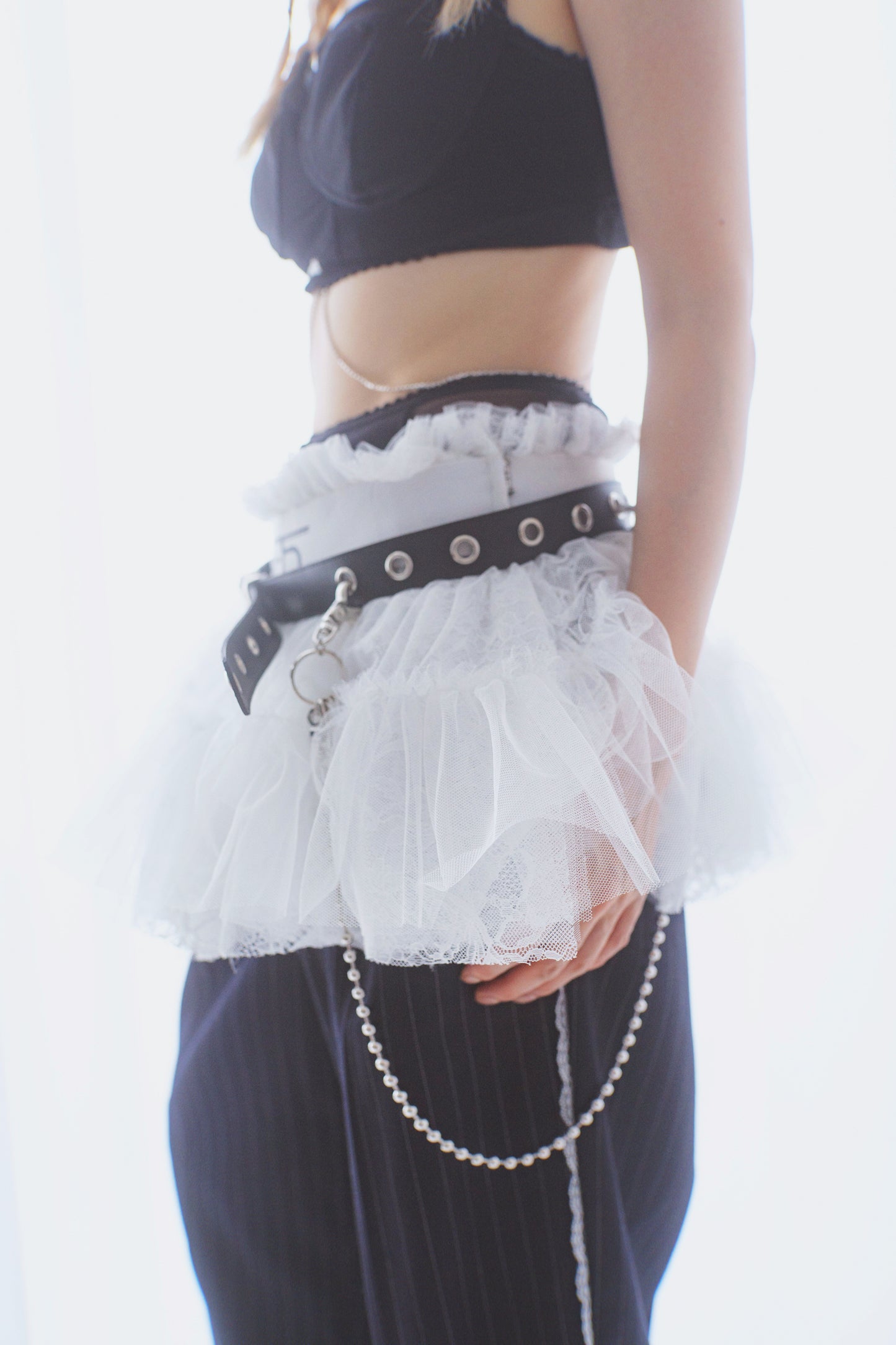 Silver Eyelet Belt