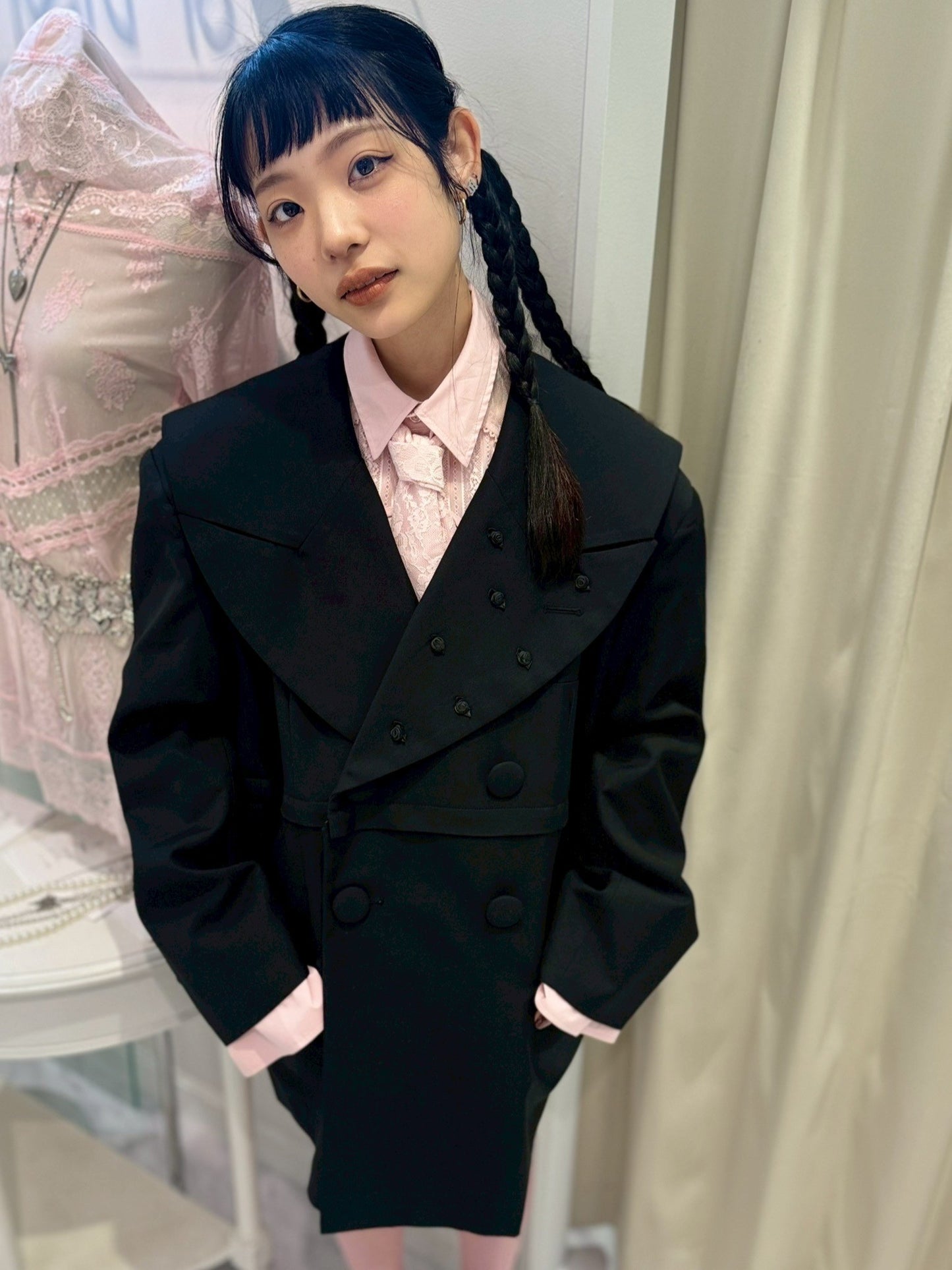 Too Big Rose Jacket(Black)