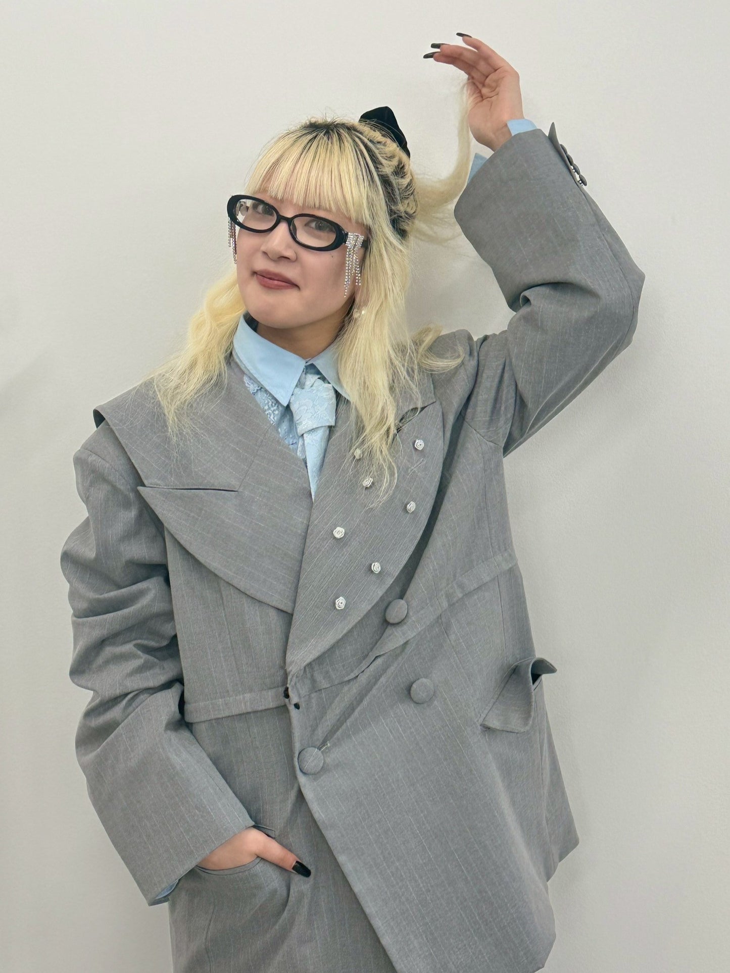 Too Big Rose Jacket(Gray)