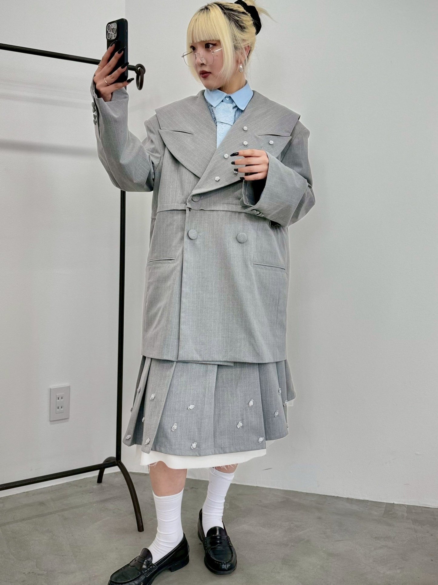 Too Big Rose Jacket(Gray)