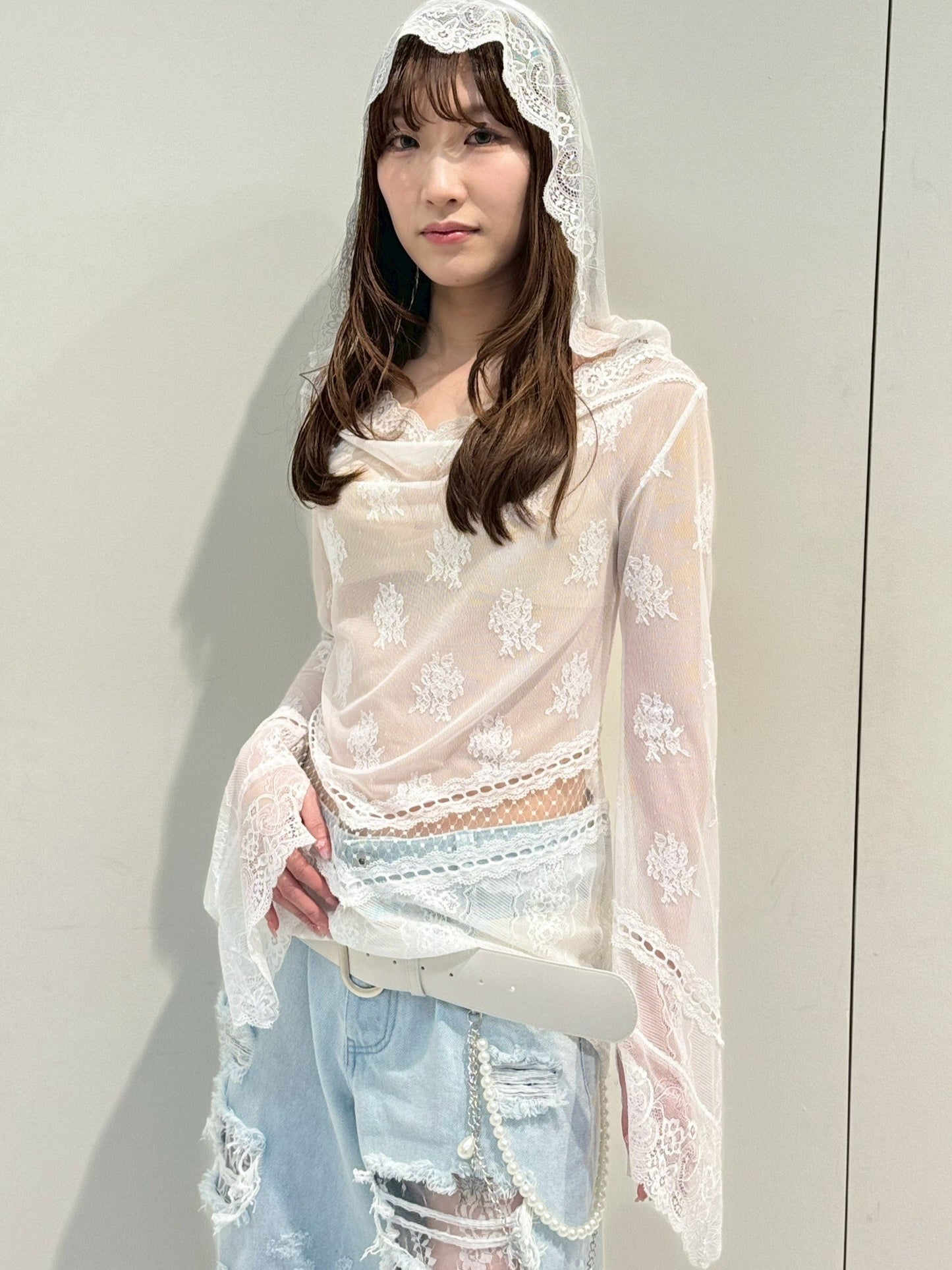 【Back in stock】Veil Off-shoulder Dress(White)