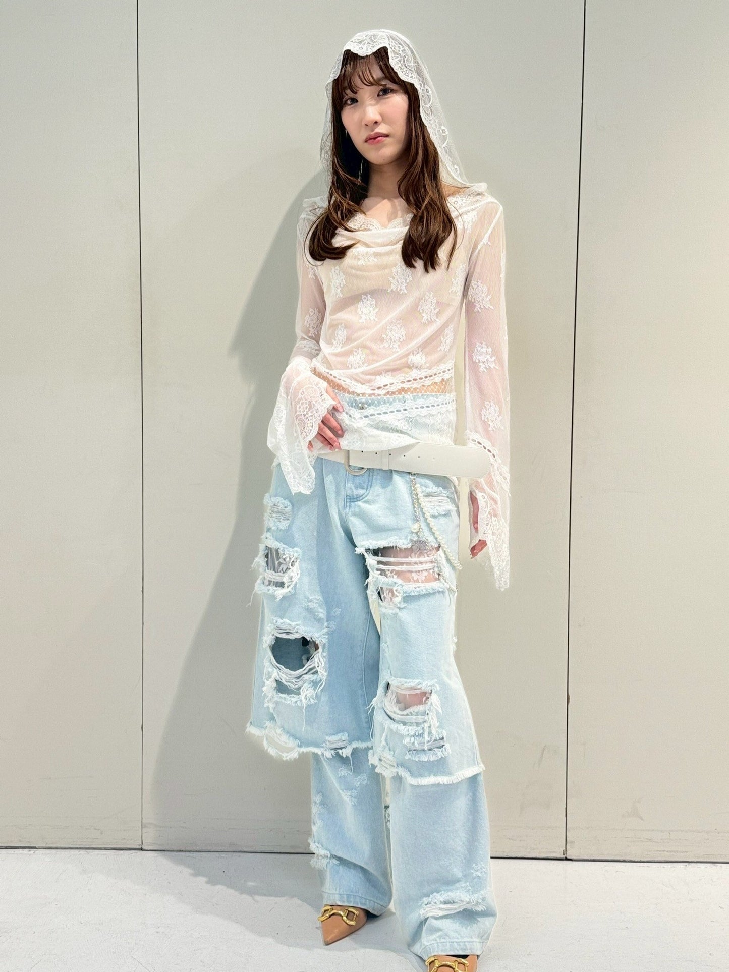 【Last3】Free Form Legcover(Denim)(Light Blue)