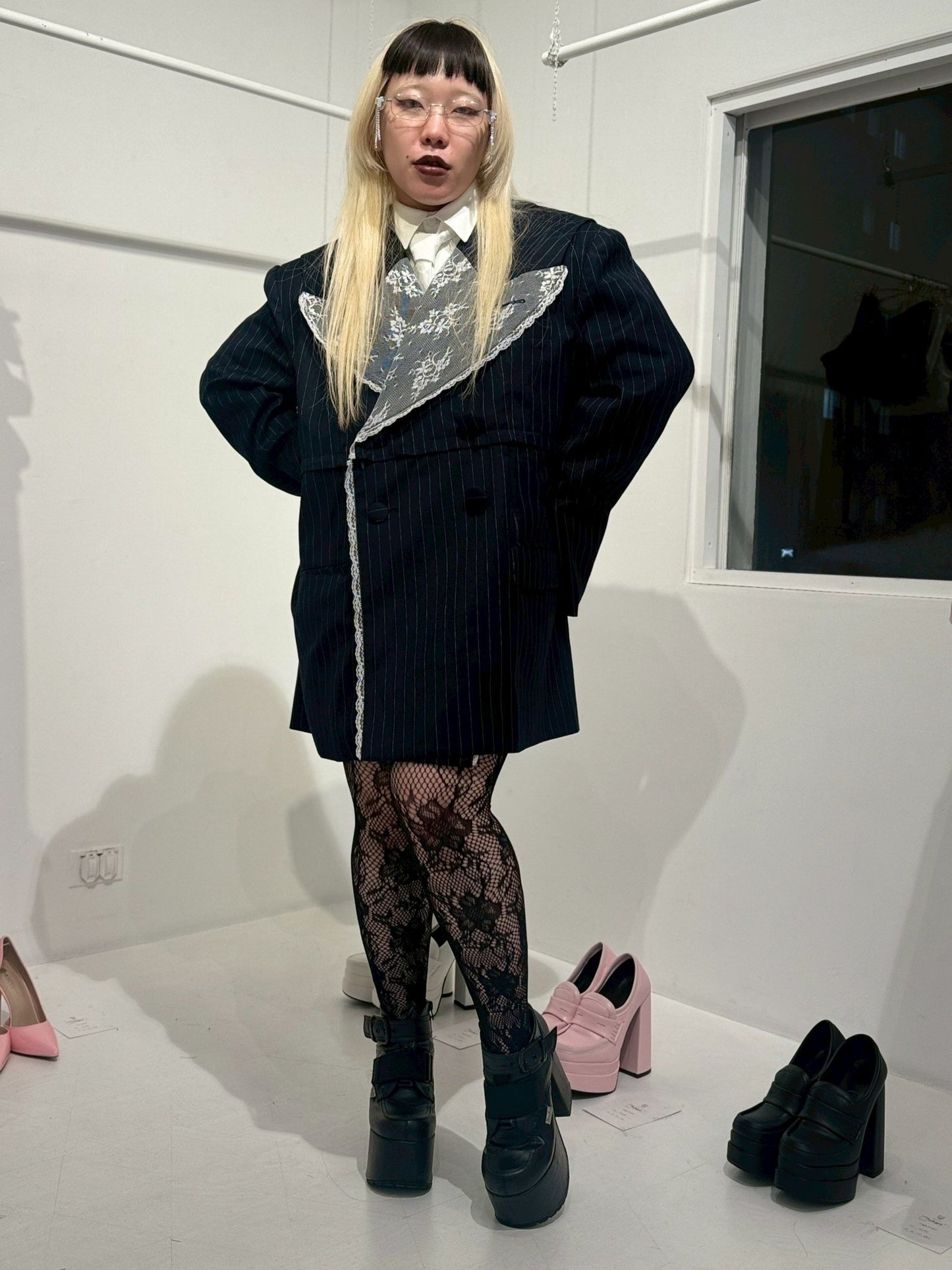 Too Big Stripe Jacket(Navy)