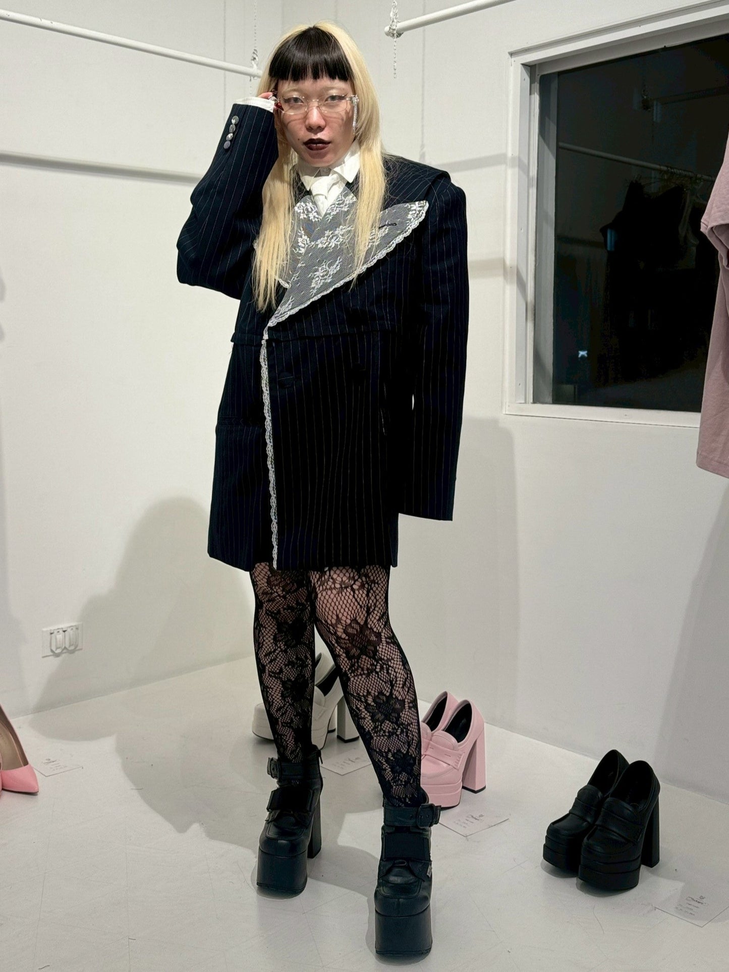 Too Big Stripe Jacket(Navy)