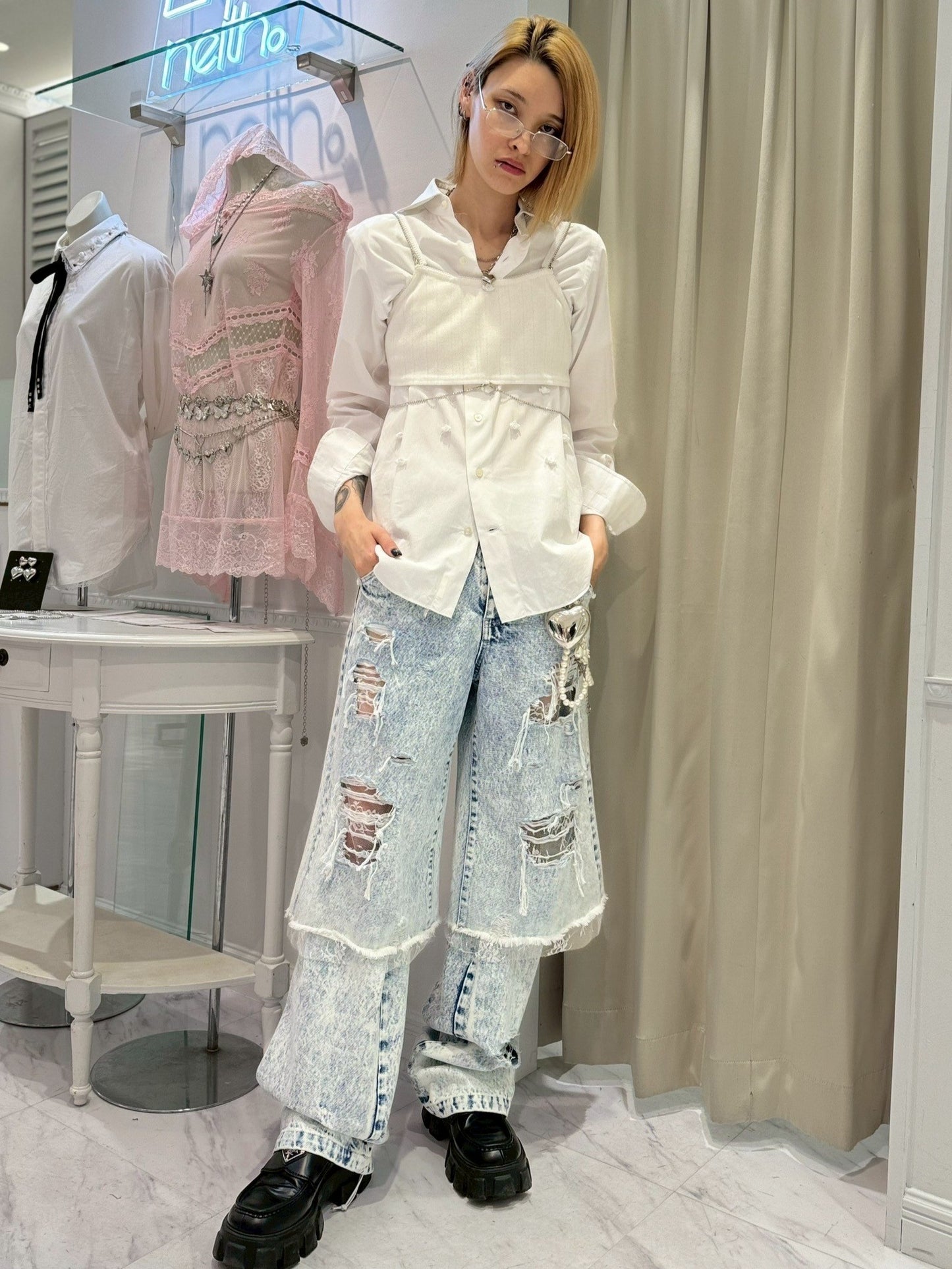 Free Form Legcover(Denim)(Dark Blue)