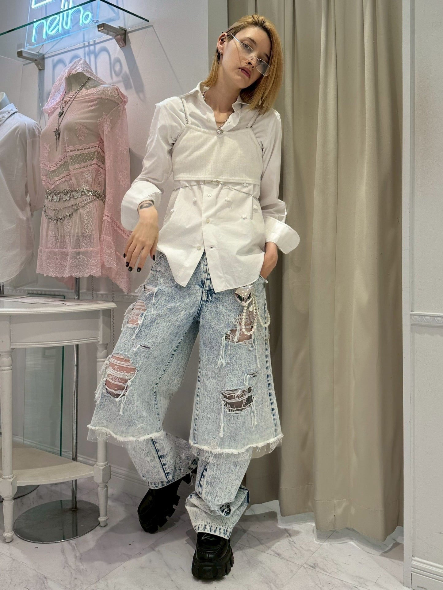 Free Form Legcover(Denim)(Dark Blue)