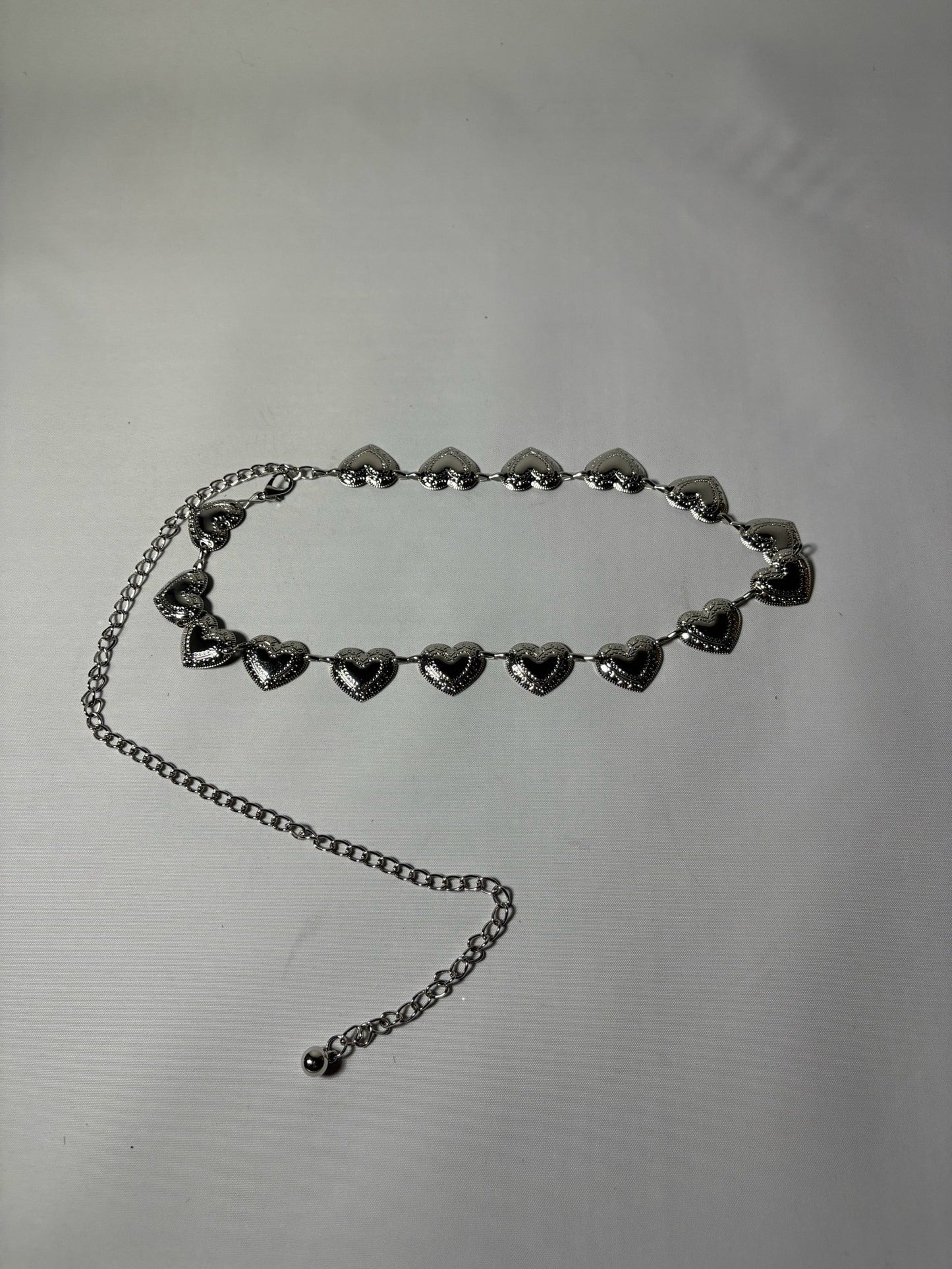 Heart Concho Chain Belt(Silver)