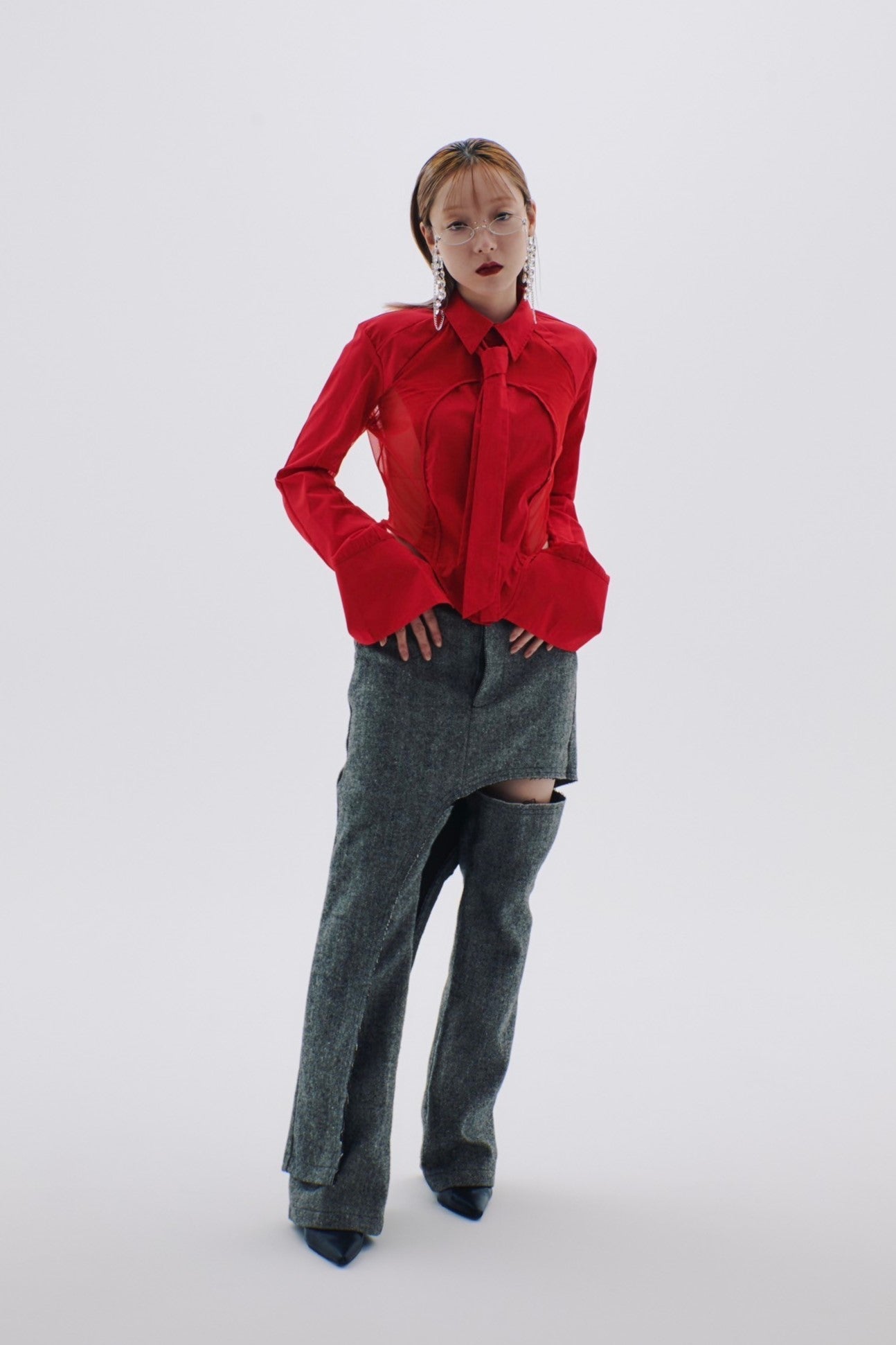【Last2】Herringbone Lingerie Tight Skirt