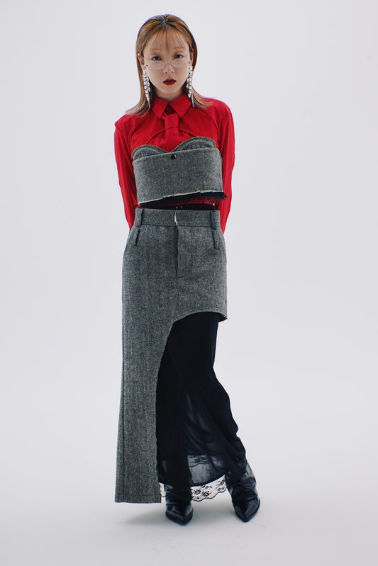 【Last2】Herringbone Lingerie Tight Skirt