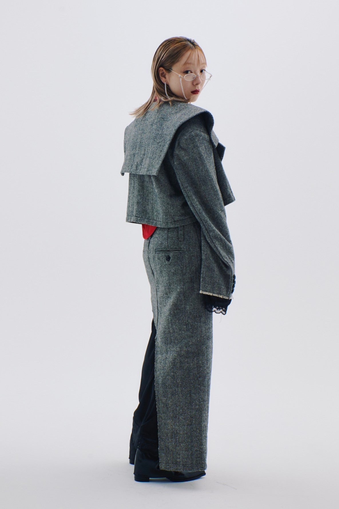 【Last2】Herringbone Lingerie Tight Skirt