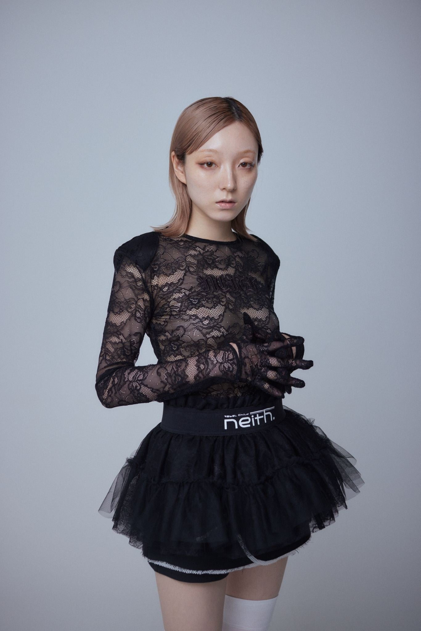 Lace Glove Top(Black)