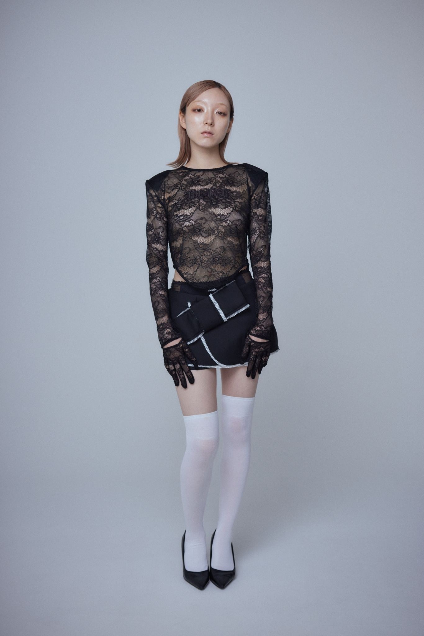 Lace Glove Top(Black)