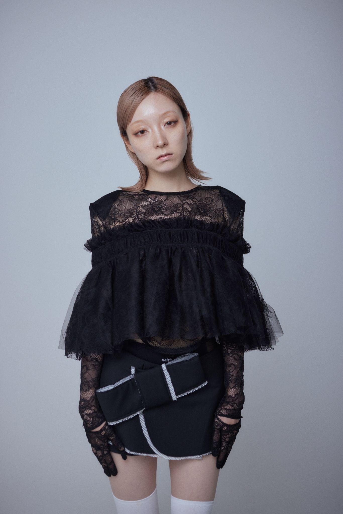 Lace Glove Top(Black)
