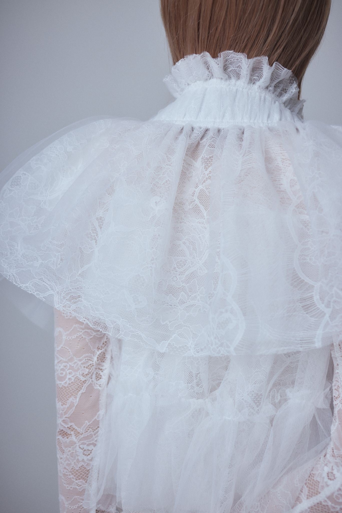 Multi Tulle Top(Lace White)