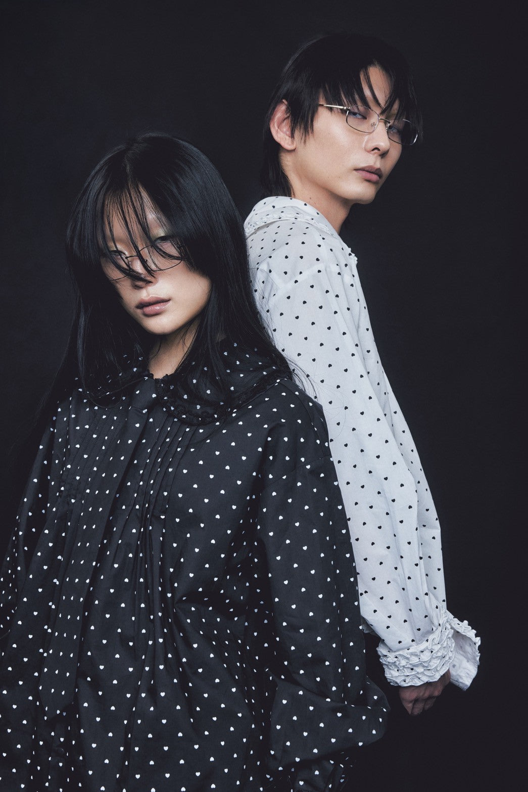 Love Dot Frill Shirt(White)