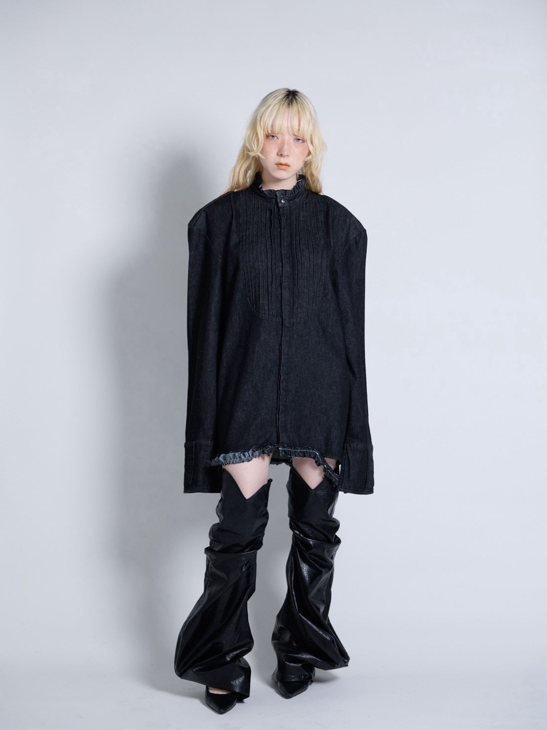 【9月下旬】Denim Shirt(Black)
