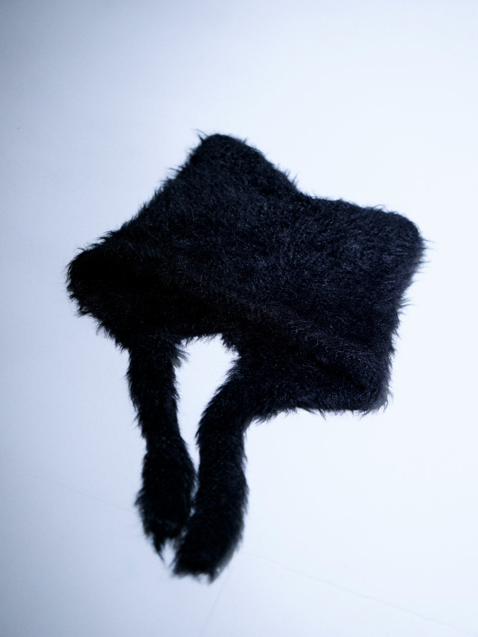 Fluffy Cat Beanie(Black)