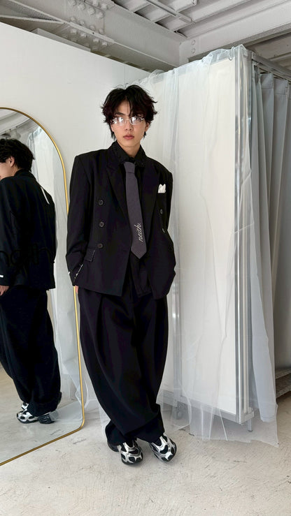 Destroyed Pocket Chief Jacket (Black）