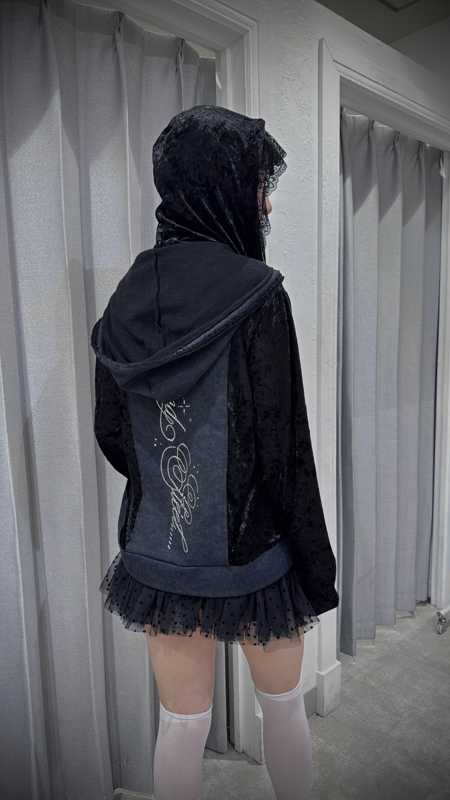 Spark Double Hoodie(Black)