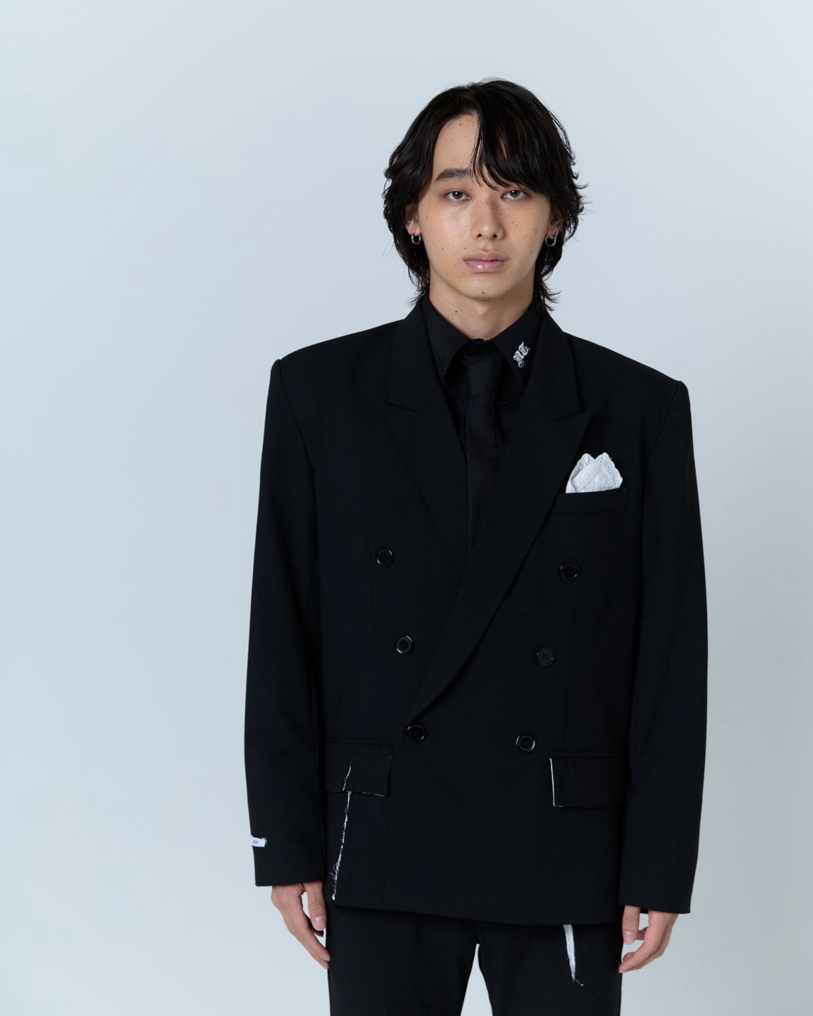 Destroyed Pocket Chief Jacket (Black）