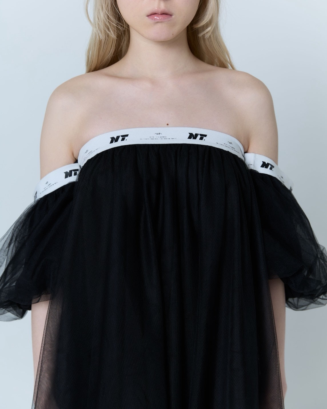 Tulle Bare Dress(Black)