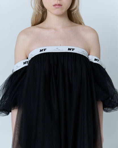 Tulle Bare Dress(Black)