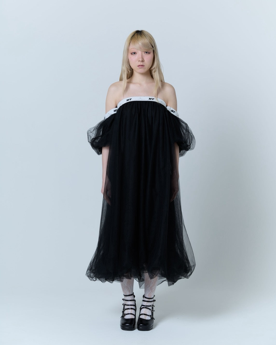 Tulle Bare Dress(Black)