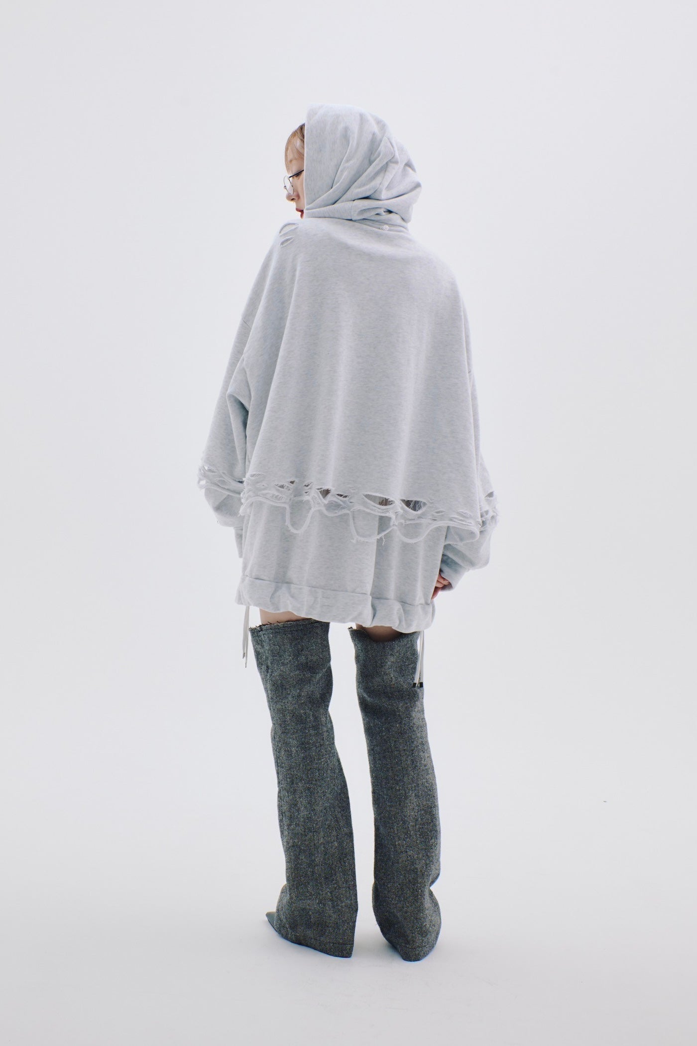 Layered Crush Hoodie(Gray)