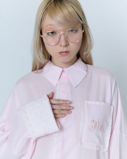 Handkerchief Shirt Dress (Pink)