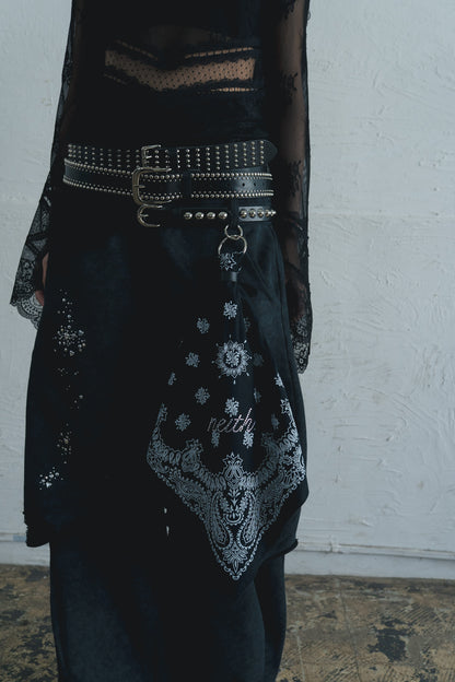 5 Studs Leather Belt