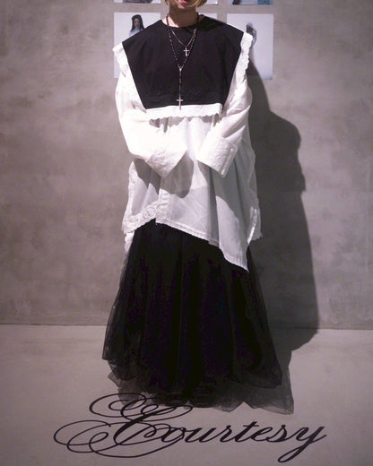 Handkerchief Shirt Dress (White)