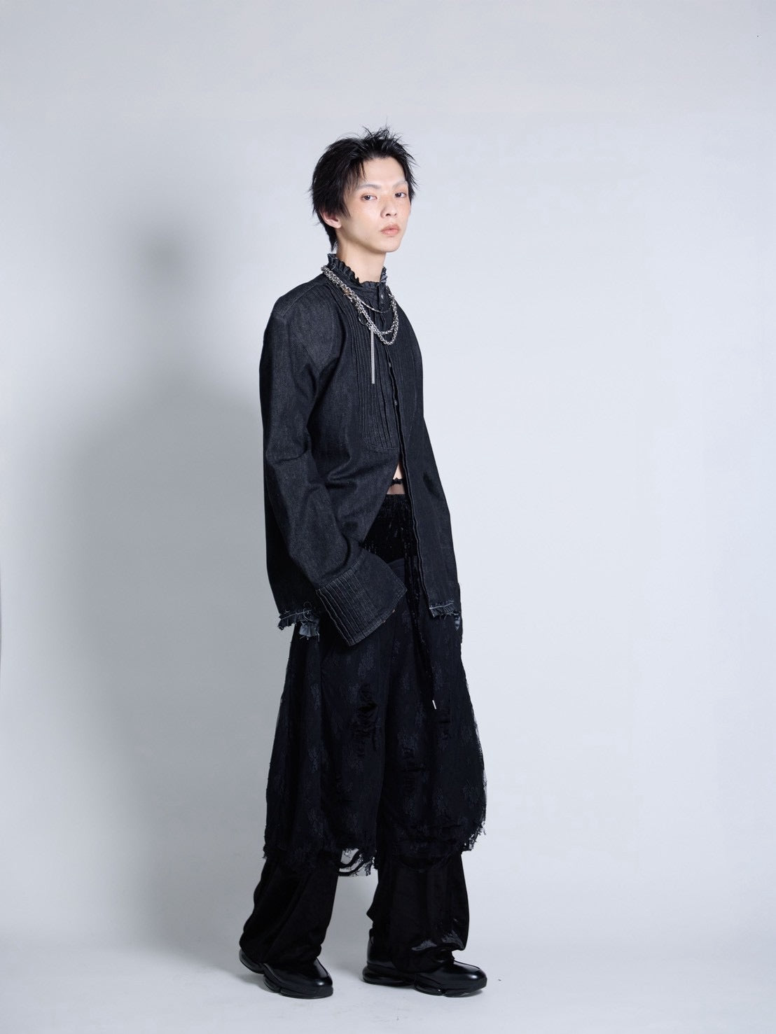 【9月下旬】Denim Shirt(Black)