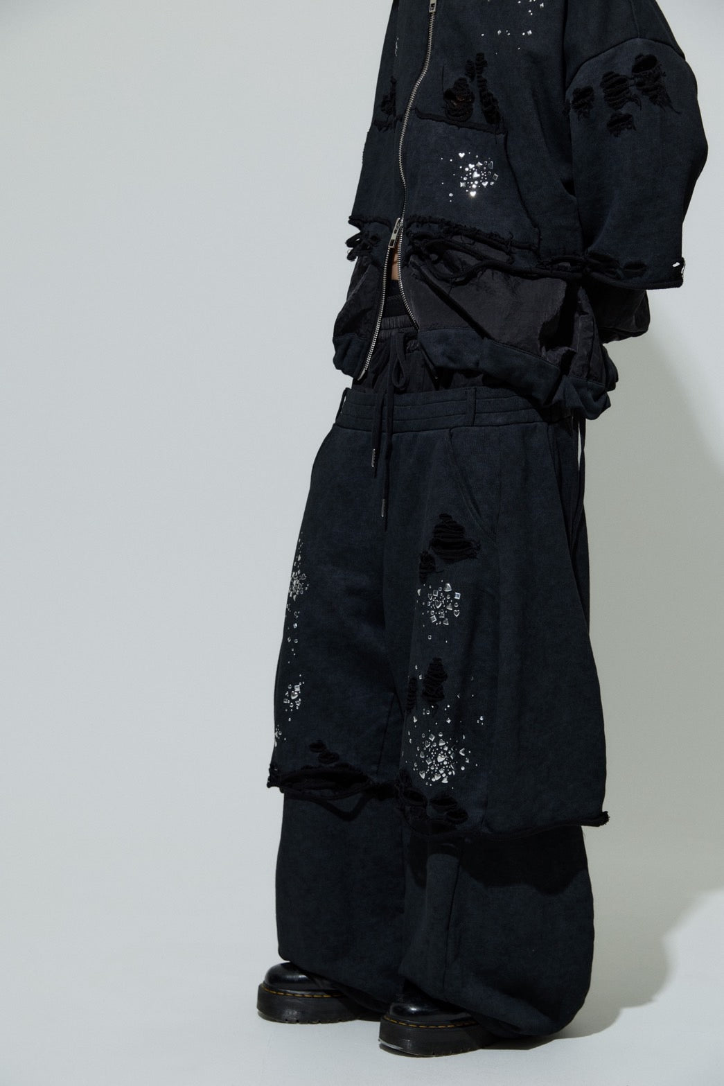 Meteor Low-rise Sweat Pants(Black)