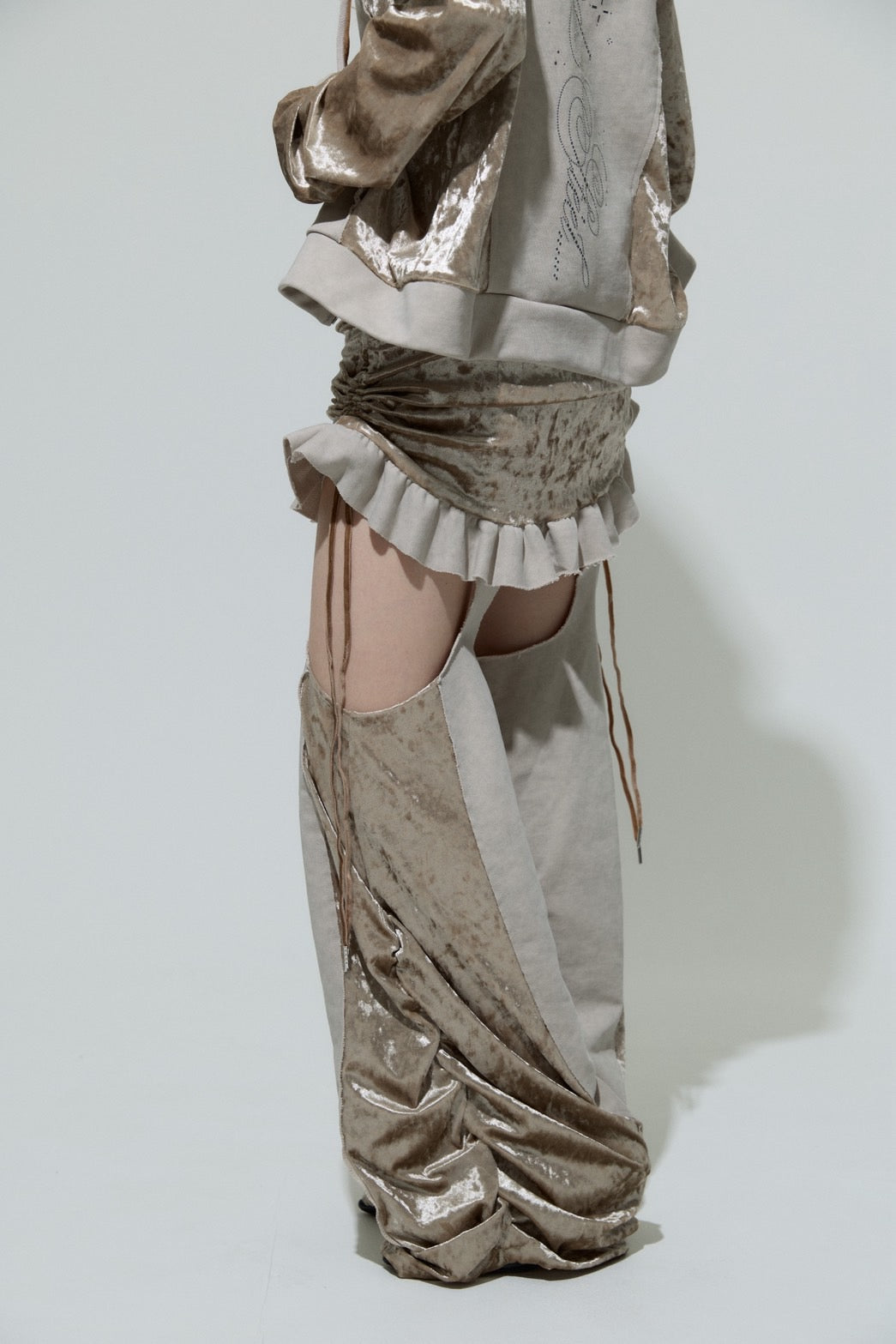 Spark Garter Skirtpants(Beige)