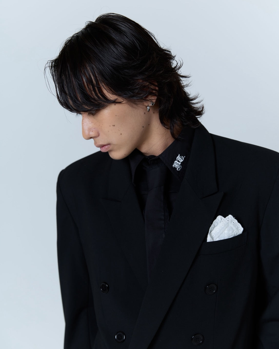 Destroyed Pocket Chief Jacket (Black）