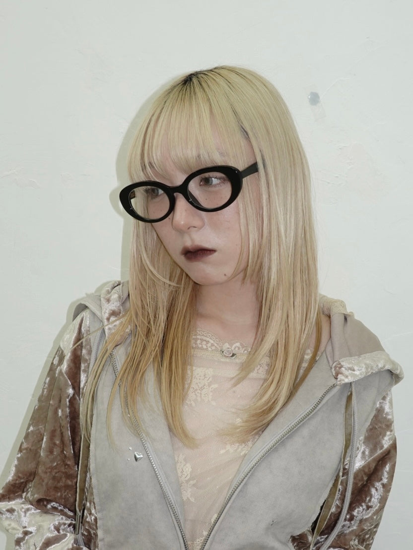 Thick Oval Frame Glasses