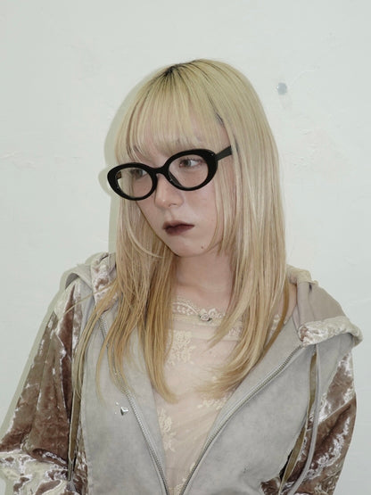 Thick Oval Frame Glasses