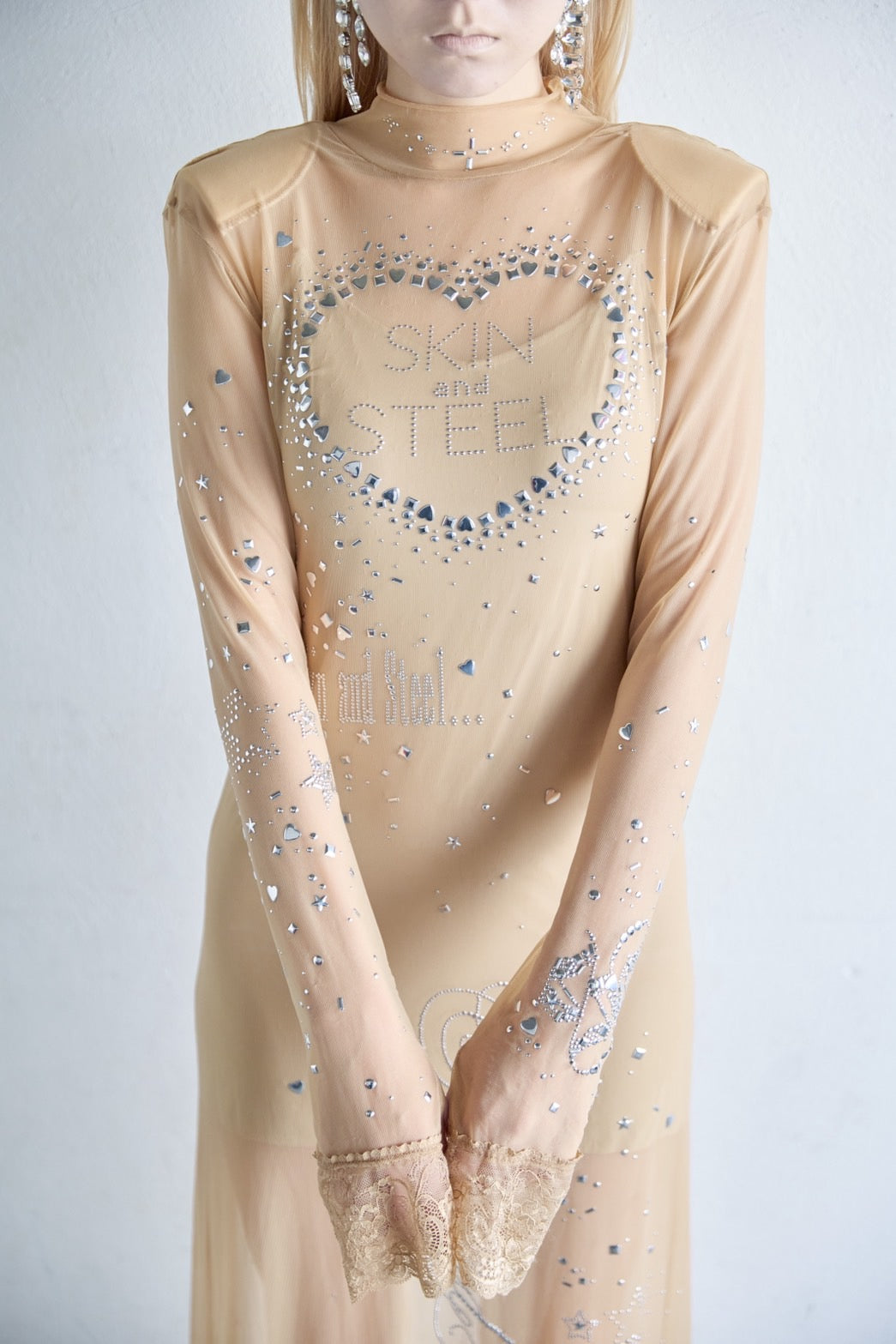 Metallic Sparkle Skin Dress(Beige)