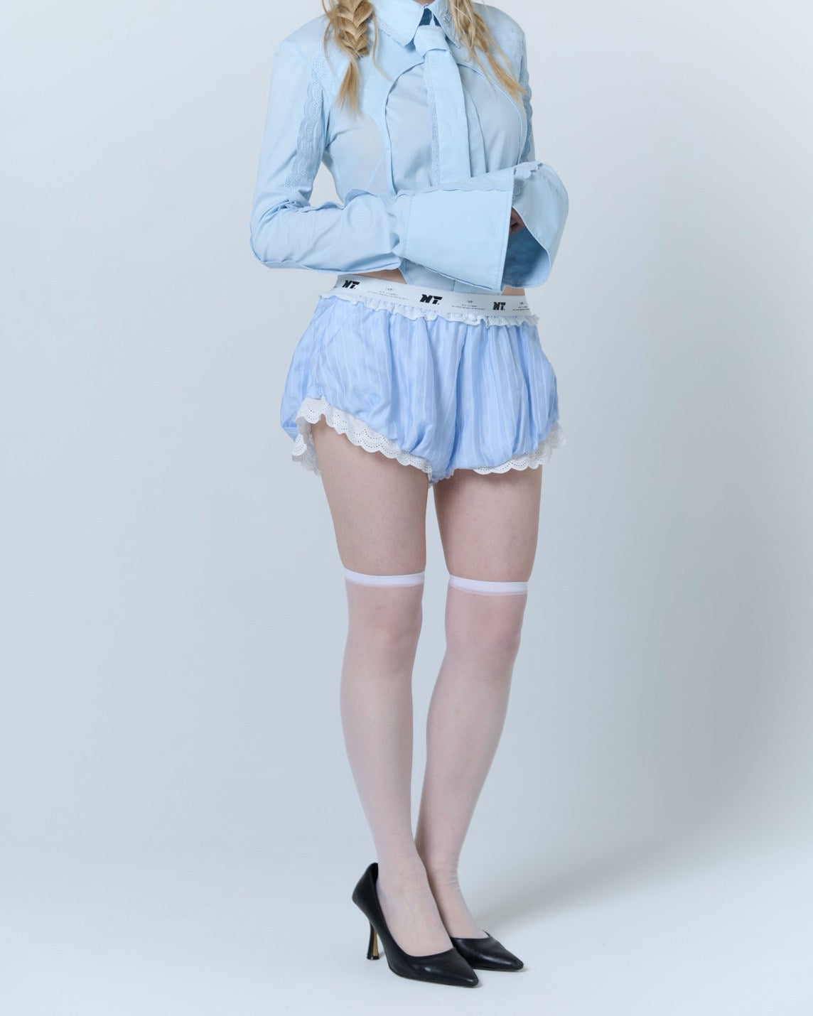 Cotton Lace Drawers (Blue)