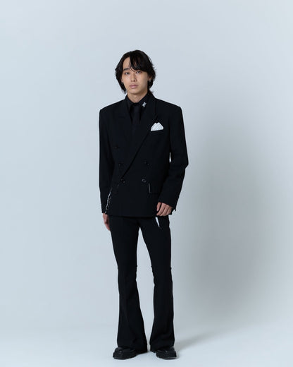 Destroyed Flare Trousers (Black)