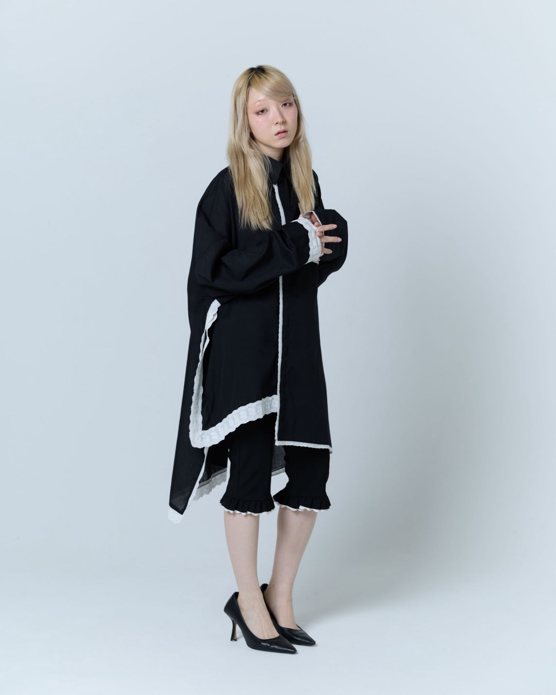 【Last2】Layered Sabrina Pants (Black)