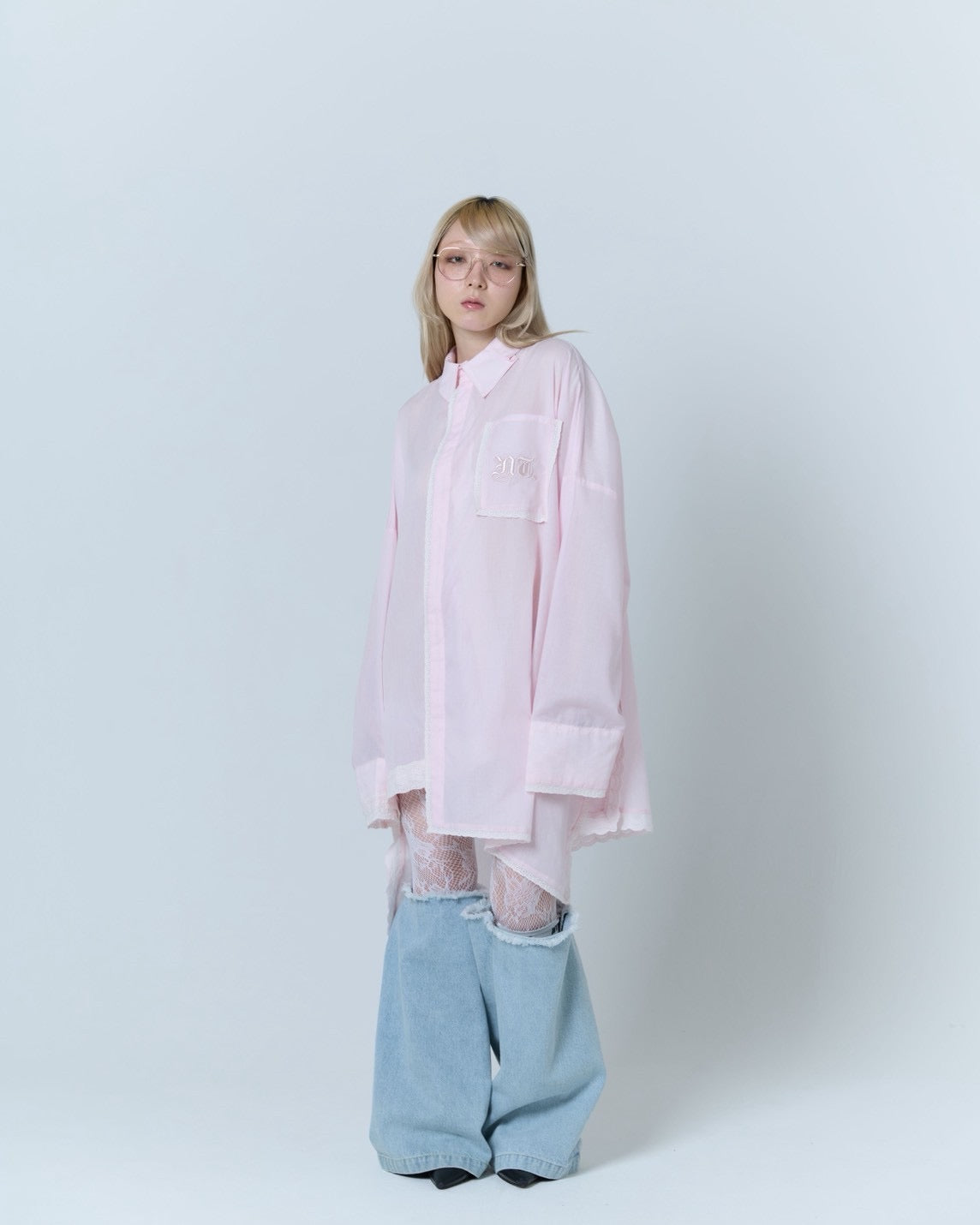 Handkerchief Shirt Dress (Pink)