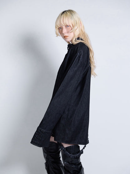 【9月下旬】Denim Shirt(Black)