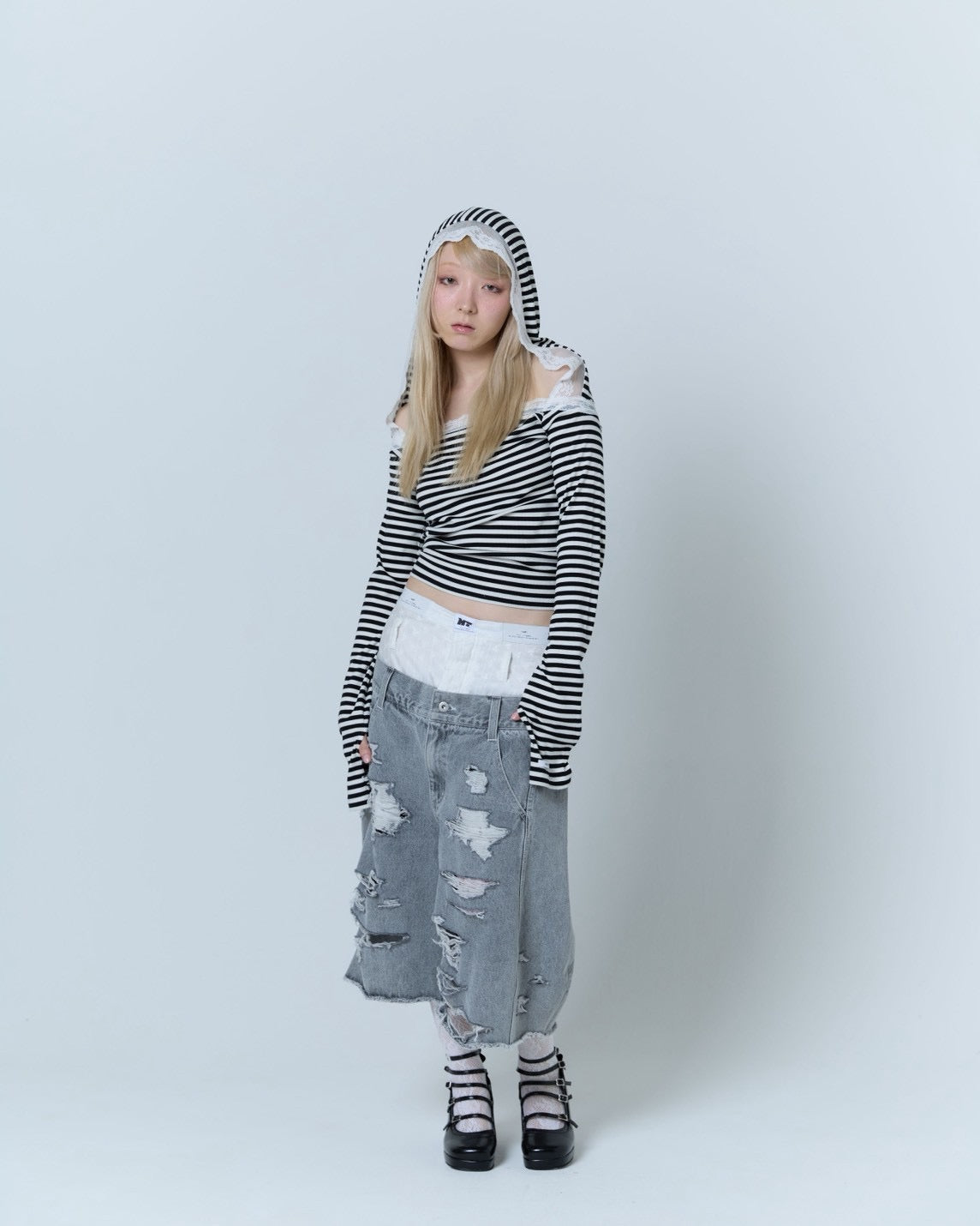 【5月上旬】Veil Border Tops (Black)