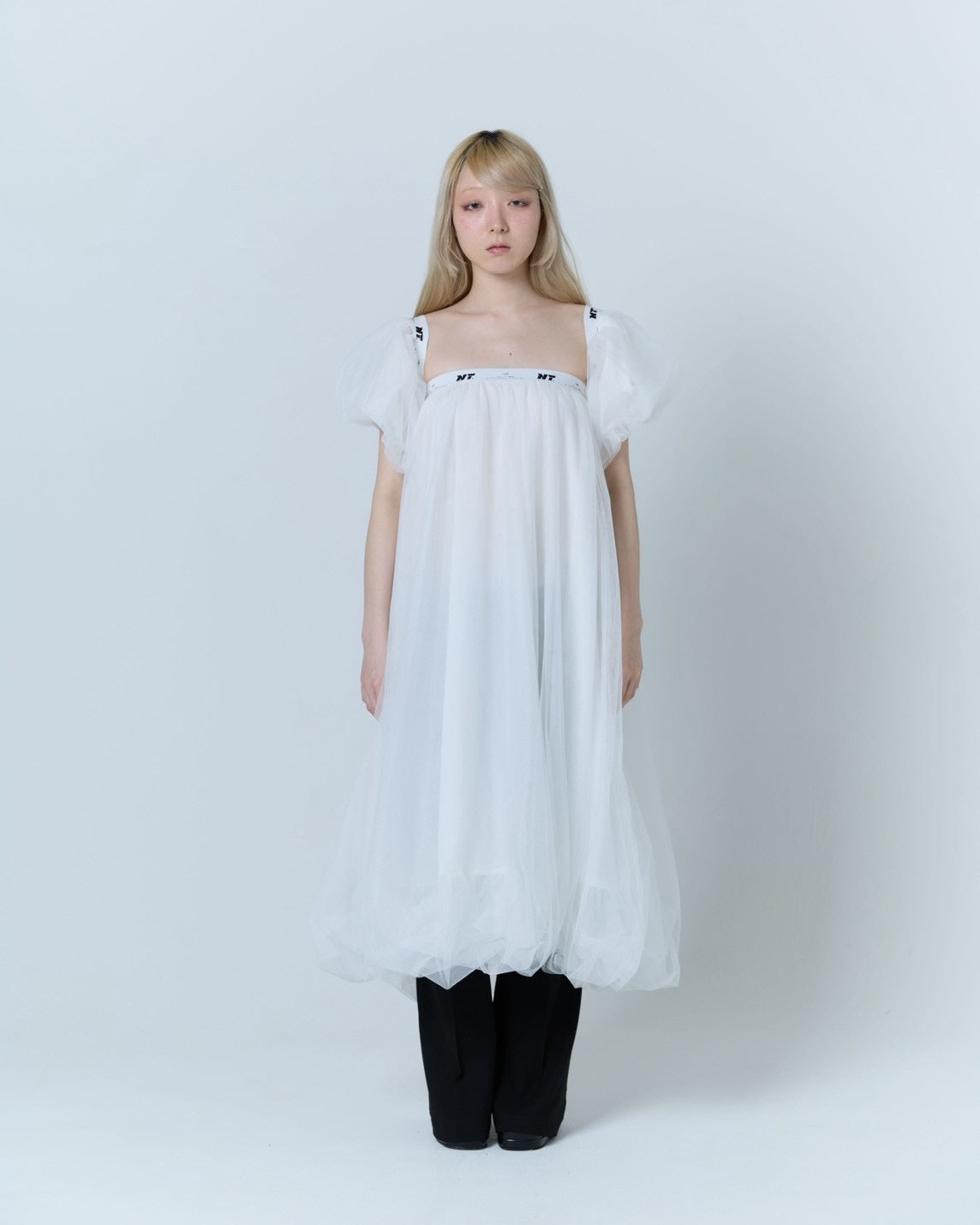 Tulle Bare Dress(White)