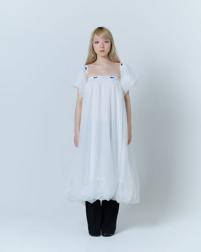 Tulle Bare Dress(White)