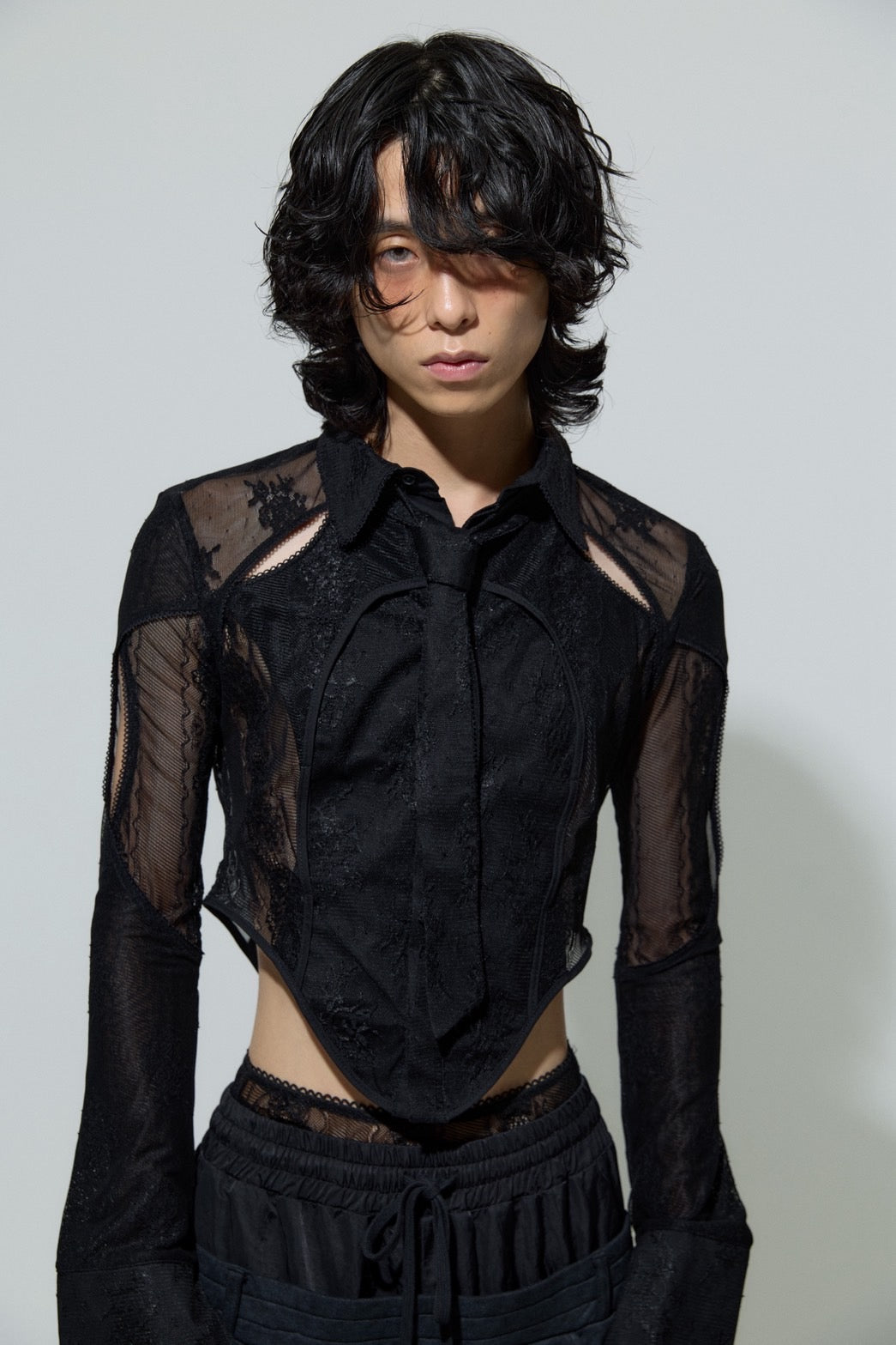Classic Lace Shirt(Black)