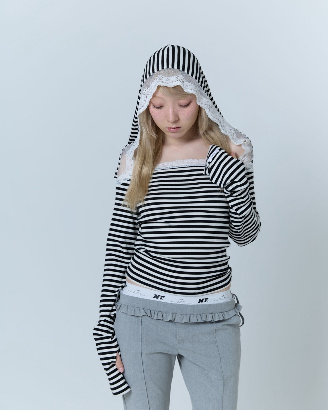 【5月上旬】Veil Border Tops (Black)
