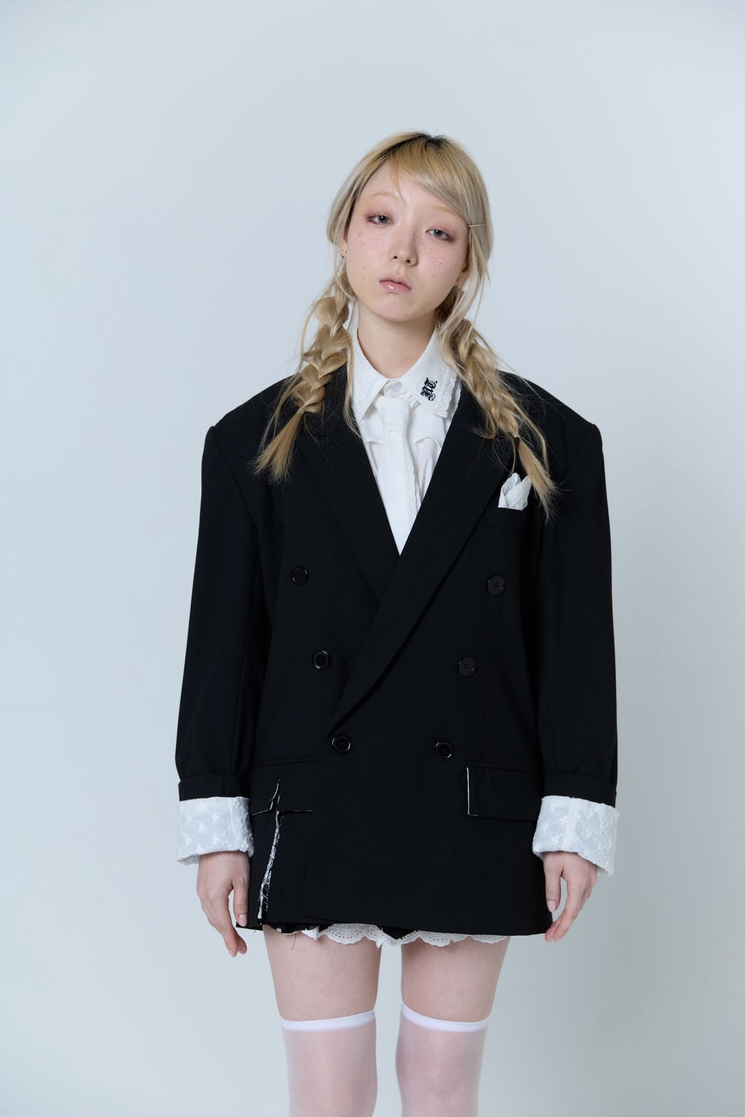 Destroyed Pocket Chief Jacket (Black）
