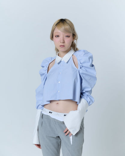 Cleric Flare Shirt (Blue)